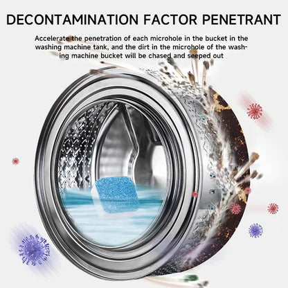 Washing machine cleaning tablets, descaling agent, suitable for automatic and semi-automatic washing machines, household/commercial use Household Cleaners Home Goods