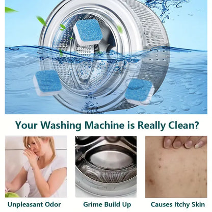 Washing machine cleaning tablets, descaling agent, suitable for automatic and semi-automatic washing machines, household/commercial use Household Cleaners Home Goods