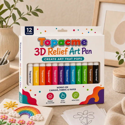 Topacme® 3D Relief Art Pen – Turn Flat Drawings Into Touchable 3D Art🪄