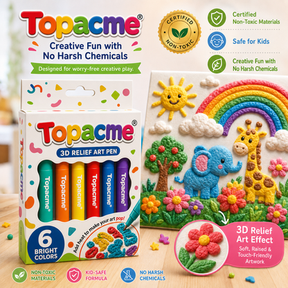 Topacme® 3D Puff Art Pens – Draw, Heat & Watch It Rise