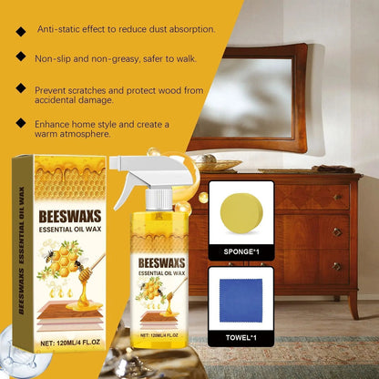 【Official Home Care】✨ WoodGlow Pro · 3-in-1 Natural Beeswax Revitalizer · Instant Scratch Repair & Anti-Dust Shield for All Wood Surfaces — Non-Greasy Botanical Formula, Long-Lasting Shine & Protection in Seconds!