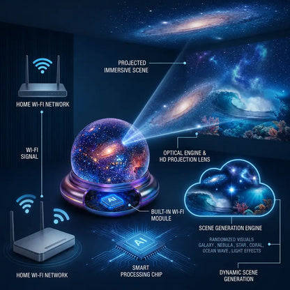 🌌✨Topacme® 5D Night Light Projector — Smart Dynamic Lighting for Bedrooms & Kids’ Rooms🧸