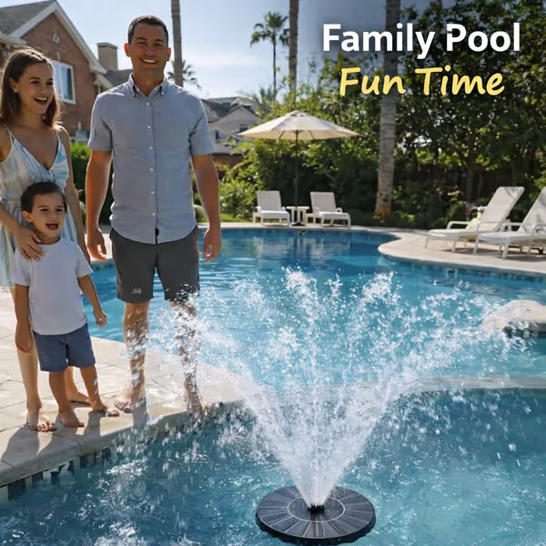 【Official Garden Store】☀️⛲ SolarFlow Eco-Smart · 6-in-1 Solar Fountain Pump · Floating Pool Fountain for Garden, Patio & Pool Parties — No Wiring, Just Sunlight, Starts in Seconds!