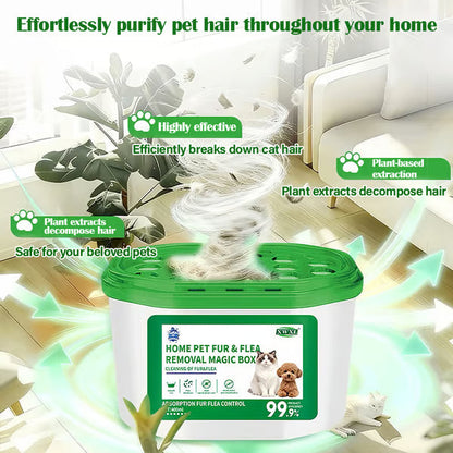 【Official Pet Care】✨ FurMagic Box · 3-in-1 Passive Electrostatic Adsorber · Automatic Pet Hair & Odor Remover for Home, Nursery & Pet Areas — Plant-Based Safety, No Electricity, Clean Air Starts in Seconds!