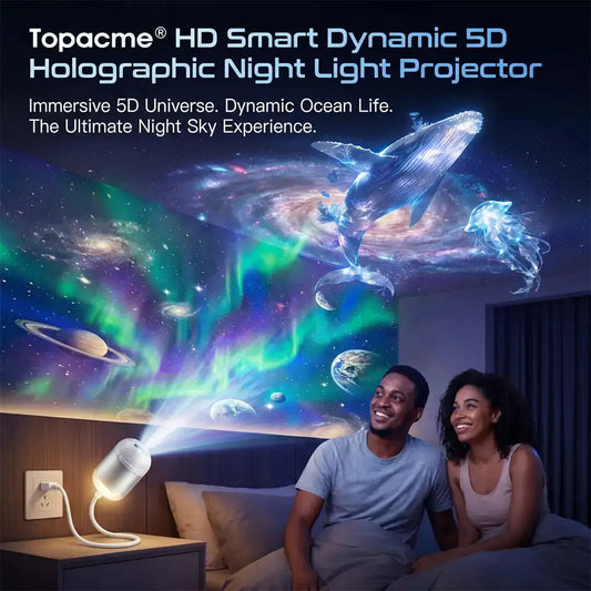 🌌🧸Topacme® 5D Night Light Projector — Smart Dynamic Lighting for Bedrooms & Kids’ Rooms